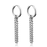 New Punk Stainless Steel Chain Hoop Earrings For Women Men 2021 Trendy Goth Pop Hip Hop Pendants Ear Jewelry Accessories Earring daiiibabyyy