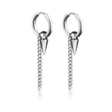 New Punk Stainless Steel Chain Hoop Earrings For Women Men 2021 Trendy Goth Pop Hip Hop Pendants Ear Jewelry Accessories Earring daiiibabyyy