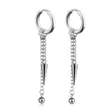 New Punk Stainless Steel Chain Hoop Earrings For Women Men 2021 Trendy Goth Pop Hip Hop Pendants Ear Jewelry Accessories Earring daiiibabyyy