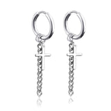 New Punk Stainless Steel Chain Hoop Earrings For Women Men 2021 Trendy Goth Pop Hip Hop Pendants Ear Jewelry Accessories Earring daiiibabyyy