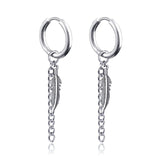 New Punk Stainless Steel Chain Hoop Earrings For Women Men 2021 Trendy Goth Pop Hip Hop Pendants Ear Jewelry Accessories Earring daiiibabyyy