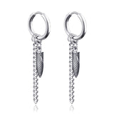 New Punk Stainless Steel Chain Hoop Earrings For Women Men 2021 Trendy Goth Pop Hip Hop Pendants Ear Jewelry Accessories Earring daiiibabyyy