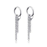 New Punk Stainless Steel Chain Hoop Earrings For Women Men 2021 Trendy Goth Pop Hip Hop Pendants Ear Jewelry Accessories Earring daiiibabyyy