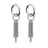 New Punk Stainless Steel Chain Hoop Earrings For Women Men 2021 Trendy Goth Pop Hip Hop Pendants Ear Jewelry Accessories Earring daiiibabyyy