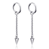 New Punk Stainless Steel Chain Hoop Earrings For Women Men 2021 Trendy Goth Pop Hip Hop Pendants Ear Jewelry Accessories Earring daiiibabyyy