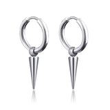 New Punk Stainless Steel Chain Hoop Earrings For Women Men 2021 Trendy Goth Pop Hip Hop Pendants Ear Jewelry Accessories Earring daiiibabyyy