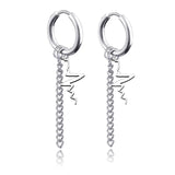 New Punk Stainless Steel Chain Hoop Earrings For Women Men 2021 Trendy Goth Pop Hip Hop Pendants Ear Jewelry Accessories Earring daiiibabyyy