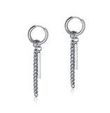 New Punk Stainless Steel Chain Hoop Earrings For Women Men 2021 Trendy Goth Pop Hip Hop Pendants Ear Jewelry Accessories Earring daiiibabyyy