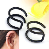 2 Pcs/set Punk Simple Ear Clip Cuff Wrap Earrings For Women Fashion Jewelry Clip-on Earrings Non-piercing Ear Cuff Eardrop daiiibabyyy