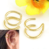 2 Pcs/set Punk Simple Ear Clip Cuff Wrap Earrings For Women Fashion Jewelry Clip-on Earrings Non-piercing Ear Cuff Eardrop daiiibabyyy
