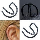 2 Pcs/set Punk Simple Ear Clip Cuff Wrap Earrings For Women Fashion Jewelry Clip-on Earrings Non-piercing Ear Cuff Eardrop daiiibabyyy