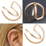 2 Pcs/set Punk Simple Ear Clip Cuff Wrap Earrings For Women Fashion Jewelry Clip-on Earrings Non-piercing Ear Cuff Eardrop daiiibabyyy
