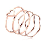 Boho Gold Silver Color Pearl Rings Set For Women Fashion Geometric Twist Hollow Open Ring Joint Finger Rings Charm Jewelry daiiibabyyy