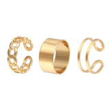 Boho Gold Silver Color Pearl Rings Set For Women Fashion Geometric Twist Hollow Open Ring Joint Finger Rings Charm Jewelry daiiibabyyy