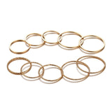 Boho Gold Silver Color Pearl Rings Set For Women Fashion Geometric Twist Hollow Open Ring Joint Finger Rings Charm Jewelry daiiibabyyy