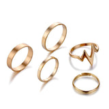 Boho Gold Silver Color Pearl Rings Set For Women Fashion Geometric Twist Hollow Open Ring Joint Finger Rings Charm Jewelry daiiibabyyy