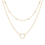 IPARAM Thick Chain Toggle Clasp Gold Necklaces Mixed Linked Circle Necklaces for Women Minimalist Choker Necklace Hot Jewelry daiiibabyyy