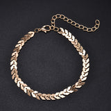 2021 NEW Summer Fishbone Gold Color Anklets Fashion Ankle Foot Jewelry Leg Chain on Foot for Women Gifts daiiibabyyy
