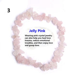 Lucky Reiki Stone Chip Beads Bracelet Natural Crystal Pink Bracelets for Women Men Jewelry Christmas Gift daiiibabyyy