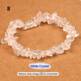 Lucky Reiki Stone Chip Beads Bracelet Natural Crystal Pink Bracelets for Women Men Jewelry Christmas Gift daiiibabyyy
