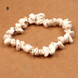 Lucky Reiki Stone Chip Beads Bracelet Natural Crystal Pink Bracelets for Women Men Jewelry Christmas Gift daiiibabyyy