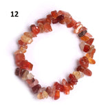 Lucky Reiki Stone Chip Beads Bracelet Natural Crystal Pink Bracelets for Women Men Jewelry Christmas Gift daiiibabyyy
