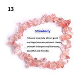 Lucky Reiki Stone Chip Beads Bracelet Natural Crystal Pink Bracelets for Women Men Jewelry Christmas Gift daiiibabyyy