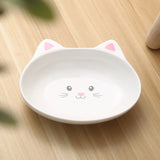 Cute Pet Feeder Bowl Cartoon Shape High-foot Single Mouth Skidproof Ceramic Cat Bowls Cat Food Bowl Pet Products daiiibabyyy