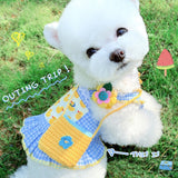 Summer Lattice Pet Dog Dress Lace Flower Dog Clothes For Puppy Small Dogs Dog Vest Sling Chihuahua  Ropa Perro Pet Costume daiiibabyyy