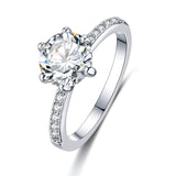 Fashion Crystal Engagement Ring for Women AAA White Cubic Zirconia Silver Color Double Ring 2021 Wedding Trend Femaliee Jewerly daiiibabyyy