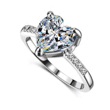 Fashion Crystal Engagement Ring for Women AAA White Cubic Zirconia Silver Color Double Ring 2021 Wedding Trend Femaliee Jewerly daiiibabyyy