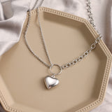 VKME Punk Pearl Chain Necklace For Women Butterfly Dog Tag Heart Pendants Necklaces Women's Neck Chain Jewelry On The Neck daiiibabyyy