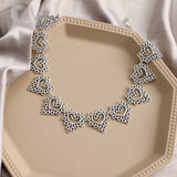 VKME Punk Pearl Chain Necklace For Women Butterfly Dog Tag Heart Pendants Necklaces Women's Neck Chain Jewelry On The Neck daiiibabyyy