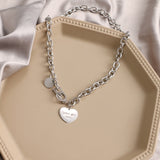 VKME Punk Pearl Chain Necklace For Women Butterfly Dog Tag Heart Pendants Necklaces Women's Neck Chain Jewelry On The Neck daiiibabyyy