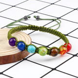 7 Chakra Healing Beaded Bracelet Reiki Prayer Balance Beads Bracelet Handmade Braided Bangles For Women Men Adjustable Jewelry daiiibabyyy