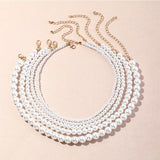 Vintage Imitation Pearl Choker Necklaces Chain Goth Collar For Women Fashion Charm Party Wedding Jewelry Gift Accessories Bijoux daiiibabyyy