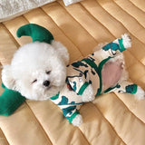 2021 Puppy Green Dinosaur Clothes Summer Thin Dog Vest Four-legged Breathable Pullover Soft Pet Clothes Dog Products