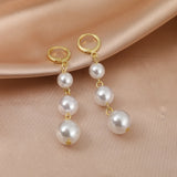 Vintage Gold Color Bar Long Thread Tassel Drop Earrings for Women Glossy Arc Geometric Korean Fashion Jewelry Hanging Pendientes daiiibabyyy