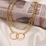 ZOVOLI Vintage Multi Layered Lock Portrait Pearl Round Coin Pendants Necklaces For Women Bohemia Gold Key Heart Long  Jewelry daiiibabyyy