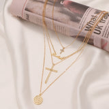 ZOVOLI Vintage Multi Layered Lock Portrait Pearl Round Coin Pendants Necklaces For Women Bohemia Gold Key Heart Long  Jewelry daiiibabyyy
