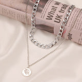 ZOVOLI Vintage Multi Layered Lock Portrait Pearl Round Coin Pendants Necklaces For Women Bohemia Gold Key Heart Long  Jewelry daiiibabyyy