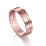 Rinhoo Stainless Steel Couple Rings Women Men Hollow Cross Personality Punk Finger Ring Engagement Wedding Party Jewelry Gift daiiibabyyy