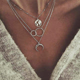 IPARAM Thick Chain Toggle Clasp Gold Necklaces Mixed Linked Circle Necklaces for Women Minimalist Choker Necklace Hot Jewelry daiiibabyyy