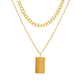 IPARAM Thick Chain Toggle Clasp Gold Necklaces Mixed Linked Circle Necklaces for Women Minimalist Choker Necklace Hot Jewelry daiiibabyyy