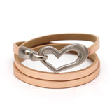 TOTABC Newest Design Black Simple love Leather Charms Bracelet for Women Simple Blank Design Amazing Width Bracelet & Bangle daiiibabyyy