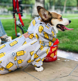 Welsh Corgi Dog Raincoat Jumpsuit Pet Clothing Waterproof Dog Clothes Golden Retriever Rain Jacket Costume Pet Outfit Rainwear daiiibabyyy