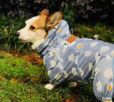 Welsh Corgi Dog Raincoat Jumpsuit Pet Clothing Waterproof Dog Clothes Golden Retriever Rain Jacket Costume Pet Outfit Rainwear daiiibabyyy