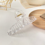 Candy Color Rectangle Hollow Claw Hairpin Headdress Female Acrylic Geometric Solid Color Large Hairpin Hair Accessories daiiibabyyy