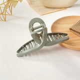 Candy Color Rectangle Hollow Claw Hairpin Headdress Female Acrylic Geometric Solid Color Large Hairpin Hair Accessories daiiibabyyy