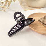Candy Color Rectangle Hollow Claw Hairpin Headdress Female Acrylic Geometric Solid Color Large Hairpin Hair Accessories daiiibabyyy